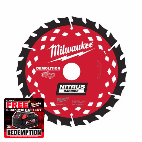 Milwaukee 4932502172 NITRUS Circular Saw Blade 165mm x 20mm 24T