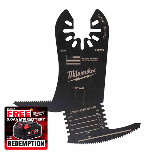 Milwaukee 48852281 Open Lock 5-in-1 Drywall Plunge Blade