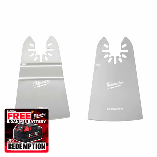 Milwaukee 48852202 Open Lock Flex/Firm Scraper 50mm (2 Pieces)