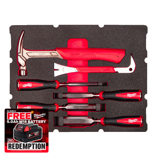 Milwaukee 4932493641 PACKOUT™ Woodworking Set in Foam Insert (6 Pieces)