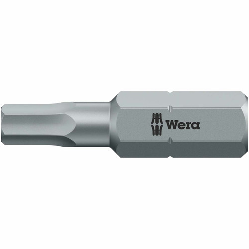 Wera 840/1Z Extra Tough Screwdriver Bit Hex 1/8"/25