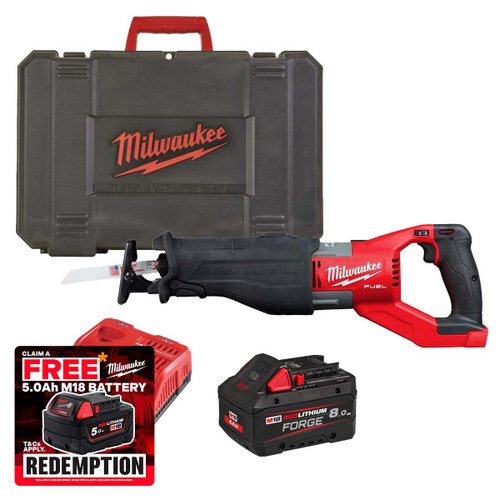 Milwaukee M18 FSX-0C 18V Fuel Sawzall with 8.0Ah Battery, Charger and Case
