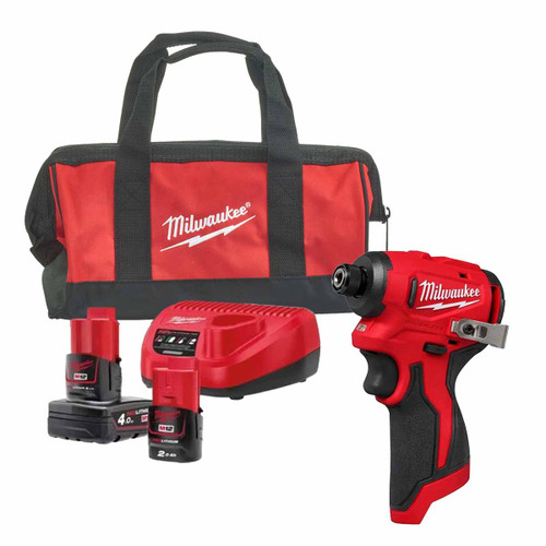 Milwaukee M12 BLIDRC 12V Impact Driver with 2x Batteries, Charger and Bag