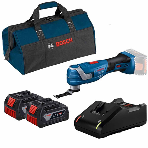 Bosch GOP18V-34 18V Starlock Multi Tool with 2x 4.0Ah Batteries, Charger and Bag