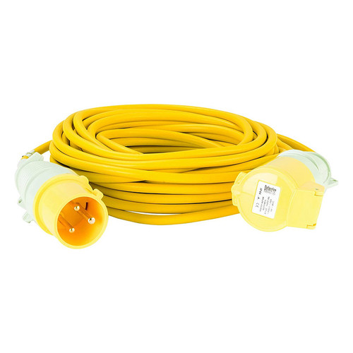 Defender E85235 14M Extension Lead - 32A 2.5mm Cable - Yellow 110V | Toolden