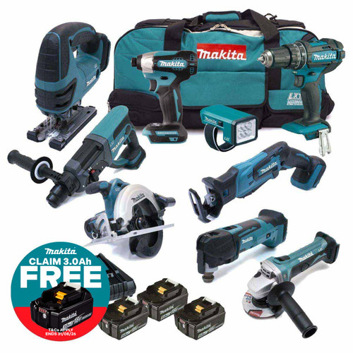 Makita DLX6068PT9 18V LXT 9 Piece Kit