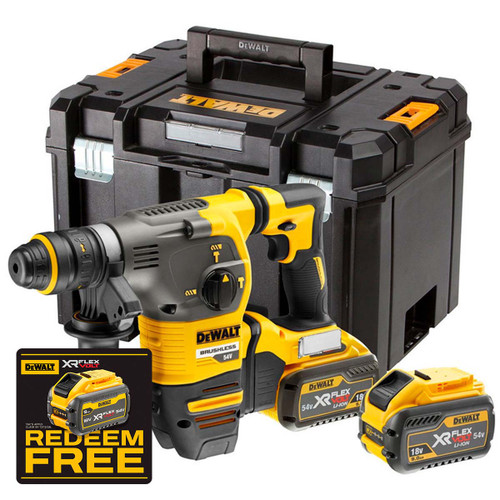 Dewalt DCH334X2 54V Brushless XR FLEXVOLT SDS Rotary Hammer