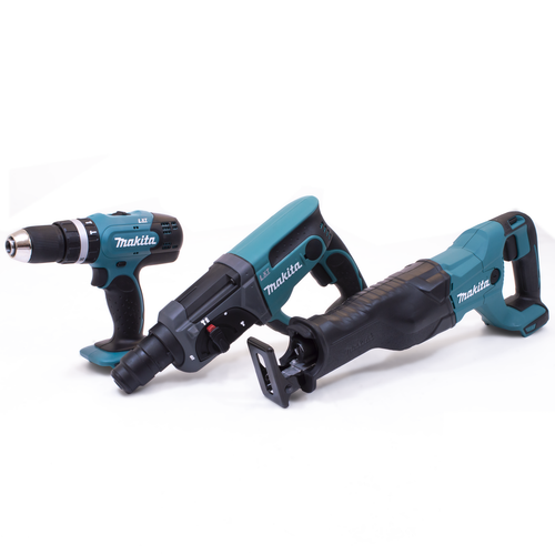 Makita DLX2025M 18v 2 x 4.0Ah LXT Combi SDS Hammer Drill Triple Pack from Toolden