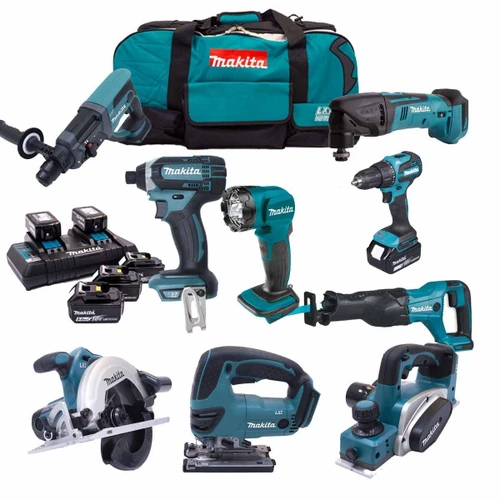 Makita DLX6068PT93 18V 9 Piece Kit with 5x 5.0Ah Batteries