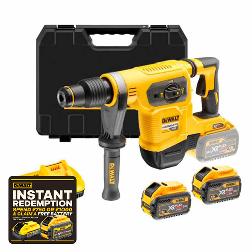 DeWalt DCH481X2-GB 54V XR Flexvolt Brushless SDS Max Hammer Drill