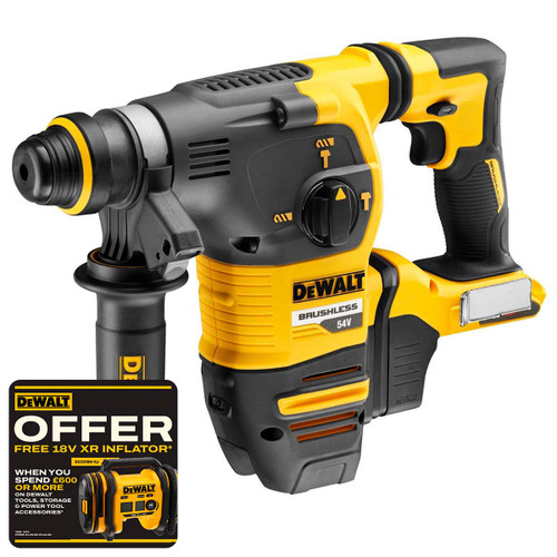 DeWalt DCH333N 54V FlexVolt Brushless 3-Mode SDS Plus Hammer Drill