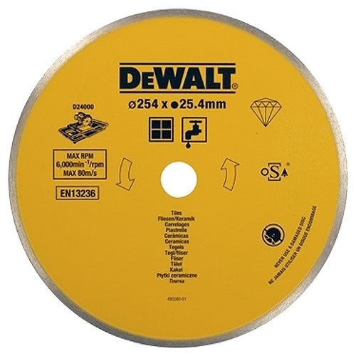 DeWalt Ceramic Diamond Tile Blade 254mm x 25.4mm
