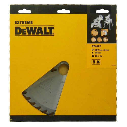 DeWalt 250 x 30mm 40T Circular Saw Blade Series 60 General-Purpose