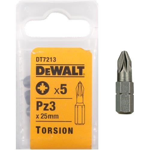 DeWalt DT7213 Torsion Bits PZ3 25mm Pack of 5