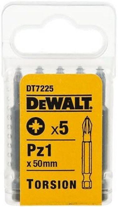 DeWalt DT7225 Torsion Bit PZ1 50mm Pack of 5