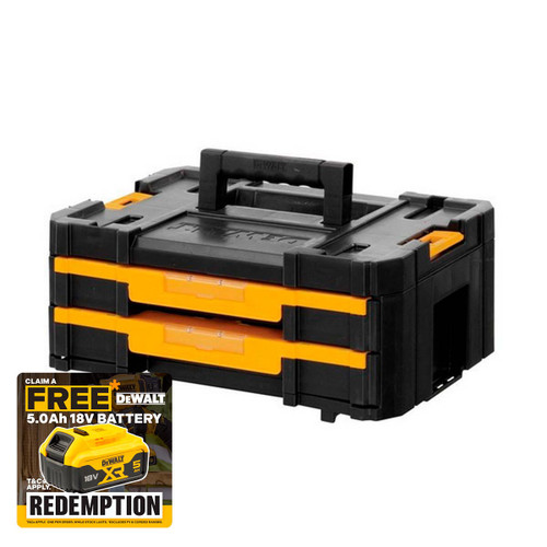 DeWalt T-Stak IV Tool Storage Box with 2-Shallow Drawers (STANDWST170706)