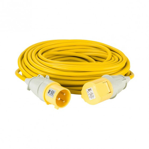 Defender 25M Extension Lead - 32A 2.5mm Cable - Yellow 110V from Toolden.