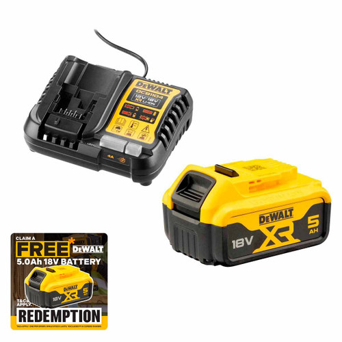 DeWalt DCB184 18V 5.0Ah Battery & DCB1104-GB Fast Charger