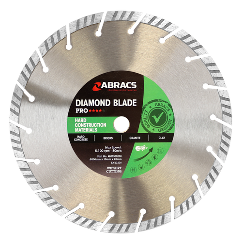 Abracs ABDT30020H Pro Hard Construction Diamond Blade 300mm