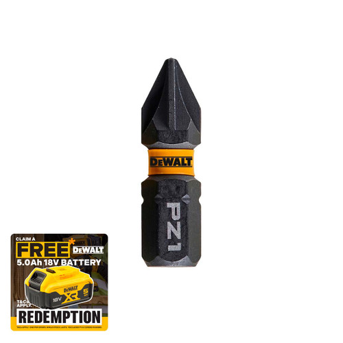DeWalt DT7386T Impact Torsion Bits PZ1 25mm (5 Pack)