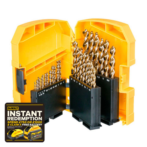 DeWalt DT7926 Extreme 2 Metal Drill Bit 1-13mm (29 Pieces)