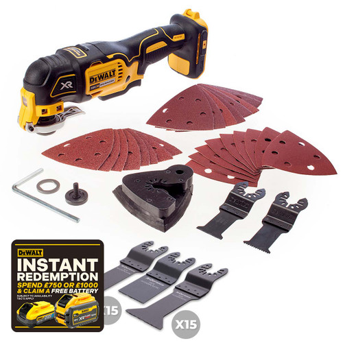 DeWalt DCS355N 18v Multitool Bundle with N-Durance Trade Pack 45 Blades