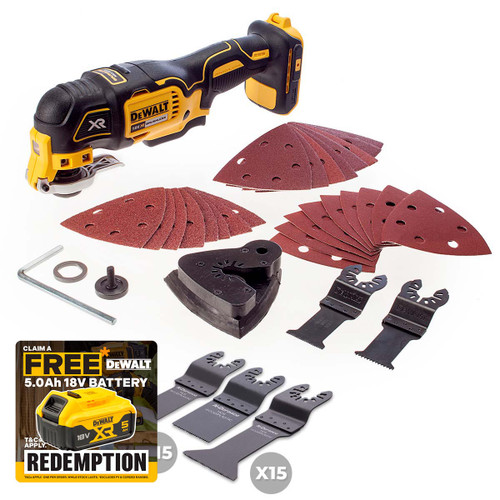 DeWalt DCS355N 18v Multitool Bundle with N-Durance Trade Pack 45 Blades