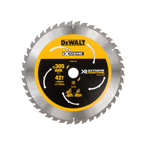 DeWalt DEWDT99574QZ FlexVolt XR Mitre Saw Blade 305 x 30mm x 42T (DEWDT99574QZ)| Toolden