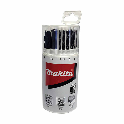 Makita P-23818 Mixed Drill Bit Set (18 Pieces)