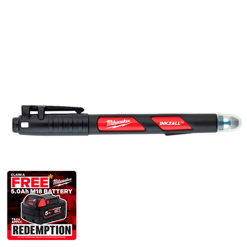 Milwaukee 48223101 INKZALL Fine Point Marker with Stylus (Black) | Toolden