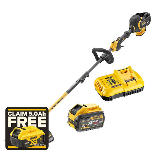 DeWalt DCM5713X1-GB XR 54V Flexvolt Split Shaft Trimmer with 1x 9.0Ah Battery