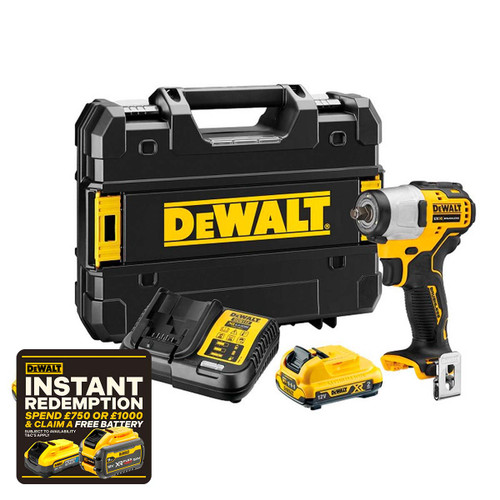 Dewalt DCF902D2 12V XR Sub-Compact Impact Wrench 3/8" 2 x 2.0Ah Batteries