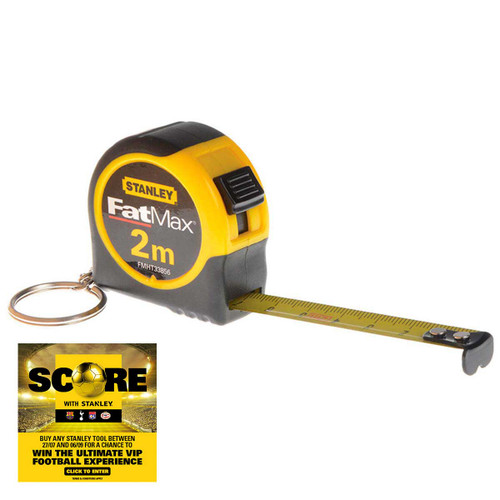 Stanley STA133856 Key Ring Tape 2m (Width 13mm) | Toolden