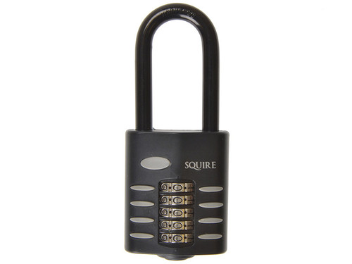 Henry Squire HSQCP6025 CP60/2.5 Combination Padlock 5-Wheel 60mm Extra Long Shackle 63mm | Toolden