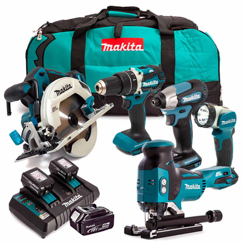 Makita MAK5KIT3X4 18V Cordless 5pc Kit