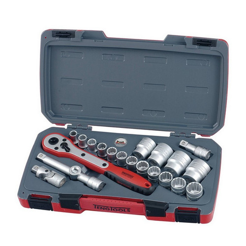 Teng T1221 21 piece 1/2In Drive Metric Socket Set