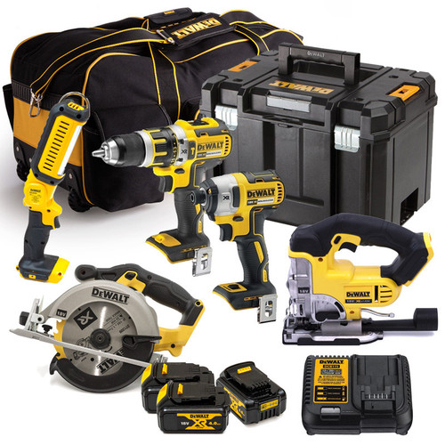 Dewalt 18V XR 5 Piece Kit 4.0AMP Li-Ion X3