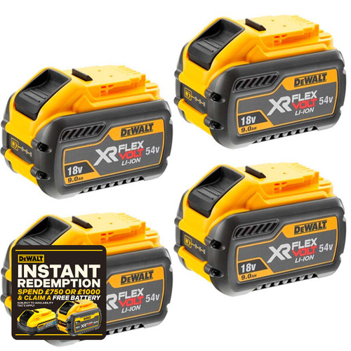 Dewalt DCB547-XJ 18/54V 9.0Ah XR Flexvolt Battery (4 Pack)