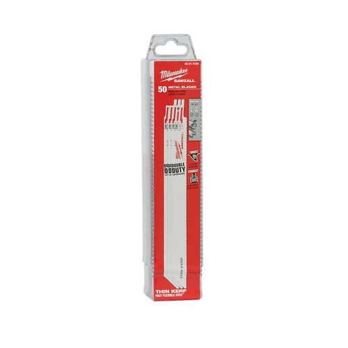 Milwaukee 230mm 14 TPI Metal Thin Kerf Sawzall Rec Sabre Saw Blades 50 Pack