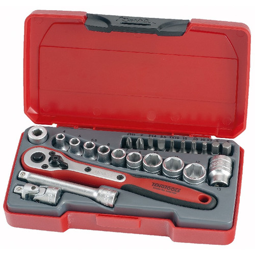 Teng Tool T1424 24pc 1/4in Drive MM Socket Set