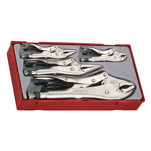 Teng Tools TTVG05 5 Piece Power Grip Plier Set