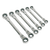 Sealey S0806 Flexi-Head Double End Ratchet Ring Spanner Set 6pc Metric