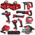Milwaukee M18KIT3 18V Cordless 8 Piece Kit with 3x 5.0Ah Batteries