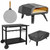 Dellonda DG262 Gas Pizza Oven with Water-Resistant Cover/Carry Bag, 12" Pizza Peel & Plancha Trolley