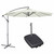 Dellonda DG271 Banana Parasol with Cover & Base 3m - Cream