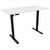 Dellonda DH244 White Electric Height Adjustable Standing Desk with Memory, Quiet, 1400x700mm