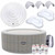 Dellonda DL100  2-4 Person Inflatable Hot Tub/Spa with Smart Pump & Starter Kit - Rattan Effect