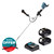 Makita DUR368AZ Twin 18V LXT Brushless Brush Cutter with 2x 6.0Ah Batteries and Charger