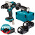 Makita DHP492Z 18V LXT Brushless Combi Drill with 2x 4.0Ah Batteries, Charger & Makpac Carry Case