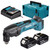 Makita DTM50Z 18V LXT Cordless Multi Tool with 2x 4.0Ah Batteries, Charger and Makpac Carry Case